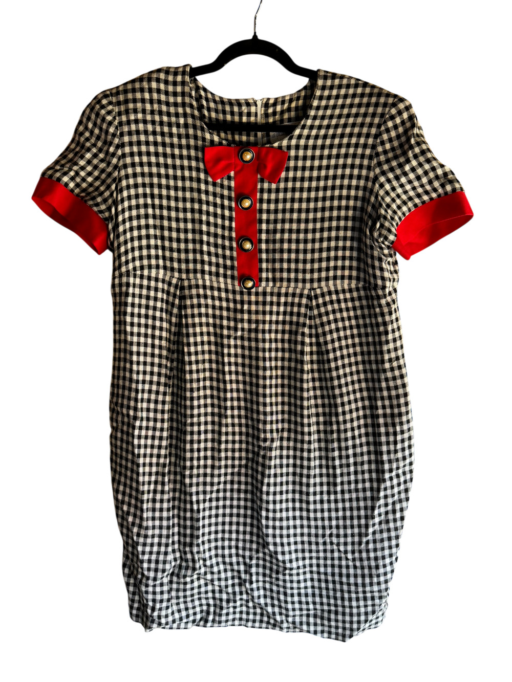 A Pea In The Pod Vintage 80s Women's LARGE Maternity Redefined Dress Check Plaid